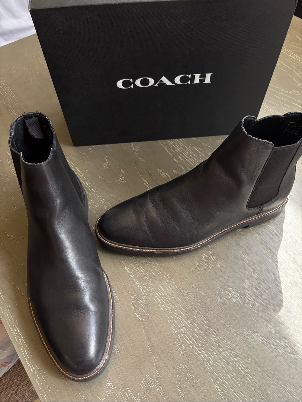 Coach Men’s Leather Chelsea Chukka Boots